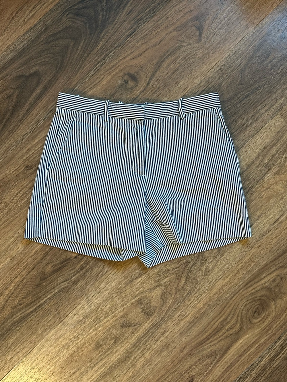 GAP Navy and White Striped Women's Jean Shorts